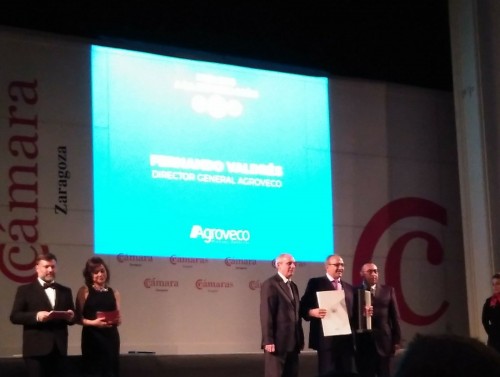 Agroveco recibe el Premio a la Exportación de la Cámara de Comercio de Zaragoza en una gala celebrada el 18 de mayo